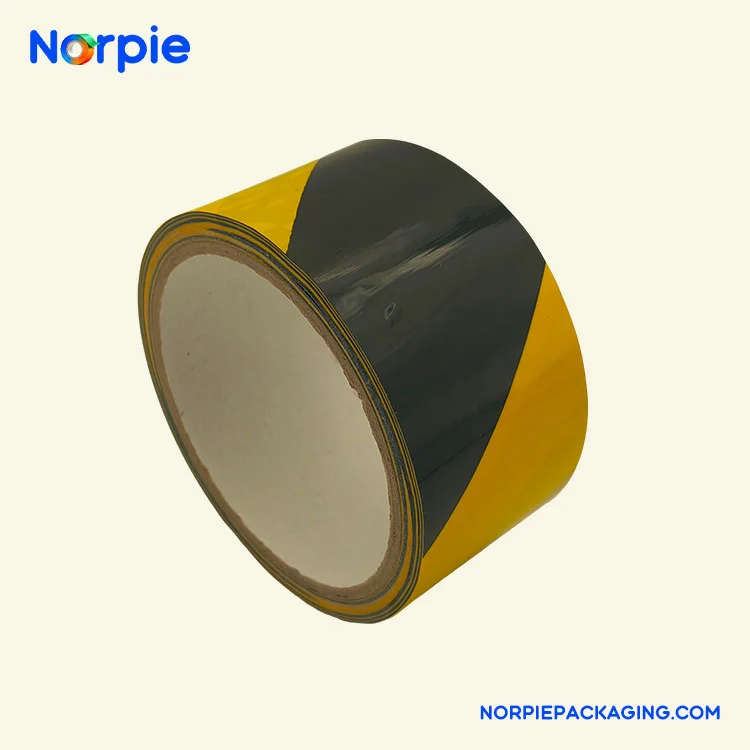 Sort og gul advarselstape